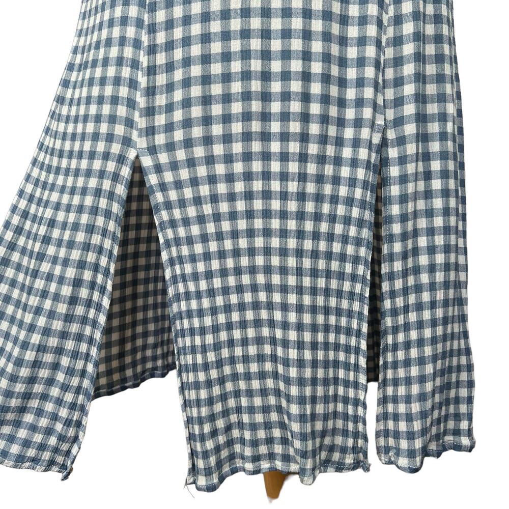 VICI Women’s Blue & White Gingham Midi Halter Sorority Graduation Dress Medium - Picture 3 of 14